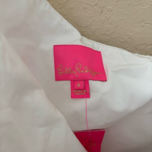 Lilly Pulitzer | Women's One Shoulder Tiered Josey Eyelet Dress Size 6 NWT - Picture 4 of 7